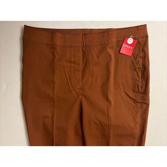 Spanx 20365T Sz XLT On the Go Slim Straight Ankle Pant Rust Bronze Glow - Picture 9 of 13